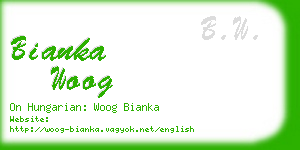 bianka woog business card